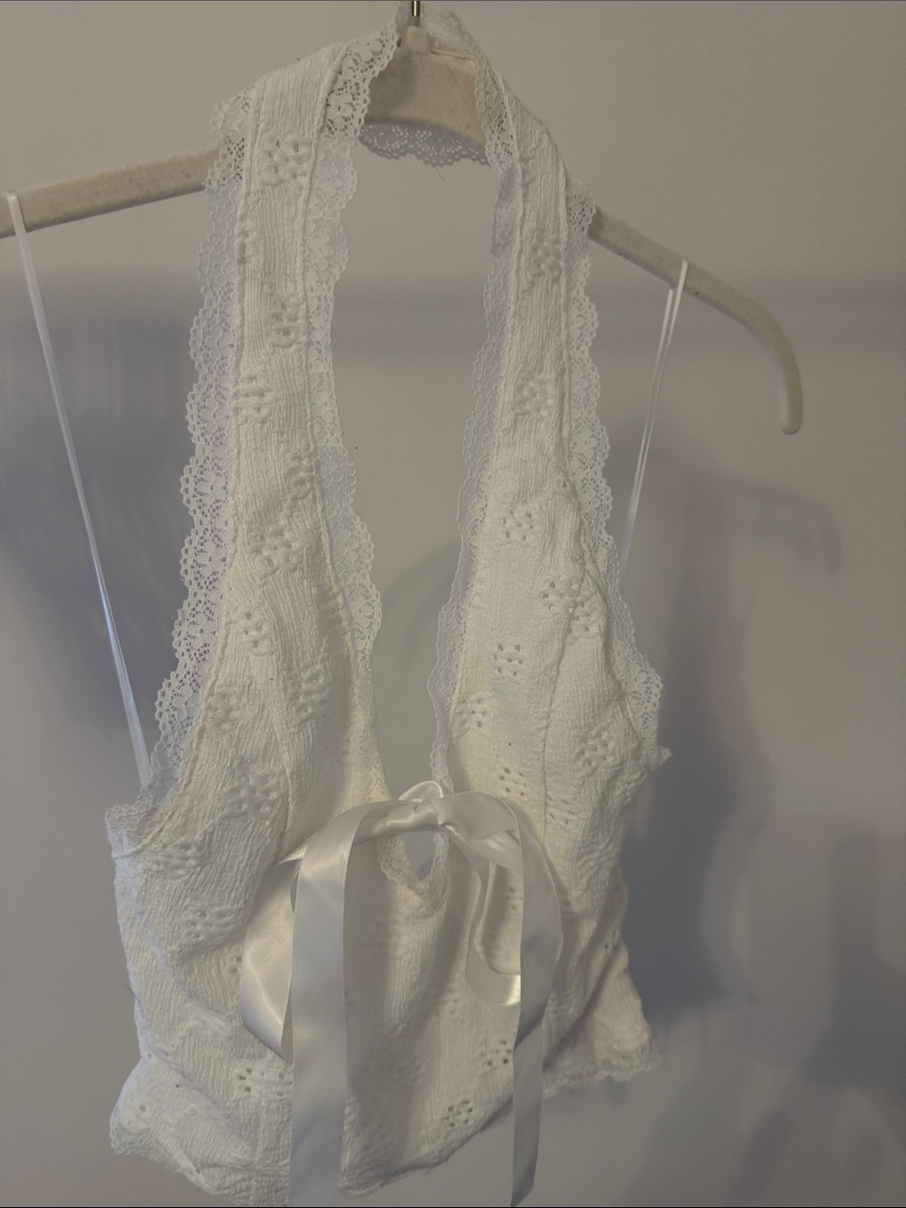 White lace halter top!